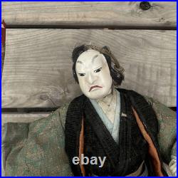 Japanese Antique Edo Period Takeda Doll With Spear-Held Warrior Ichimatsu Japanese Antique Edo Period Takeda Doll With Spear-Held Warrior Ichimatsu