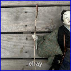 Japanese Antique Edo Period Takeda Doll With Spear-Held Warrior Ichimatsu Japanese Antique Edo Period Takeda Doll With Spear-Held Warrior Ichimatsu