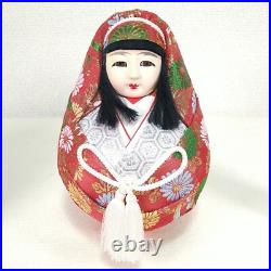 Japanese Daruma Hina Dolls Handcraft Traditional Marriage Kyoto WithShow Case