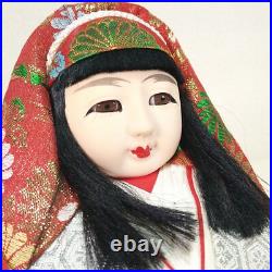 Japanese Daruma Hina Dolls Handcraft Traditional Marriage Kyoto WithShow Case