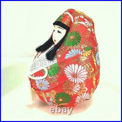 Japanese Daruma Hina Dolls Handcraft Traditional Marriage Kyoto WithShow Case