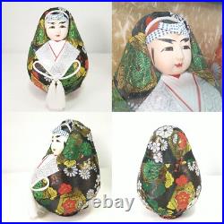 Japanese Daruma Hina Dolls Handcraft Traditional Marriage Kyoto WithShow Case