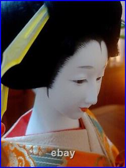 Japanese Doll Kimono Geisha Traditional Folk Craft 20- Vintage