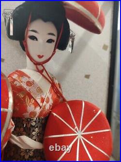Japanese Doll Vintage Antiques With Glass Case