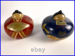Japanese Kokeshi Dolls Nin no Tamago Eggs of Benevolence Vintage Japan with Box