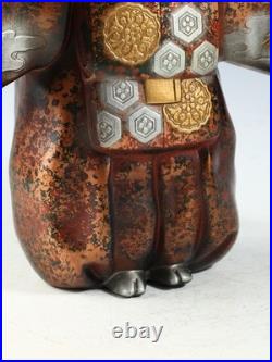 Japanese Old Vintage Noh Dancer Metal Figure -Okina- Tsushima
