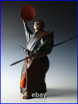 Japanese Old Vintage Samurai Metal Figure -GREAT SAMURAI Mori Tahei