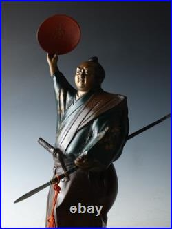 Japanese Old Vintage Samurai Metal Figure -GREAT SAMURAI Mori Tahei