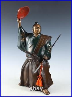 Japanese Old Vintage Samurai Metal Figure -GREAT SAMURAI Mori Tahei