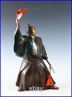 Japanese Old Vintage Samurai Metal Figure -GREAT SAMURAI Mori Tahei