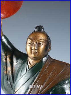 Japanese Old Vintage Samurai Metal Figure -GREAT SAMURAI Mori Tahei