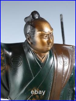 Japanese Old Vintage Samurai Metal Figure -GREAT SAMURAI Mori Tahei