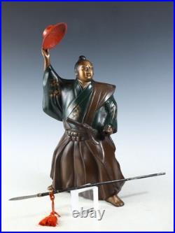 Japanese Old Vintage Samurai Metal Figure -GREAT SAMURAI Mori Tahei