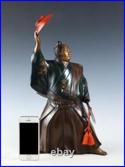 Japanese Old Vintage Samurai Metal Figure -GREAT SAMURAI Mori Tahei