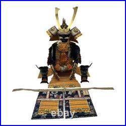 Japanese Samurai Armor Kyugetsu Yoroi Doll Set with Kabuto Ningyo Japan Vintage