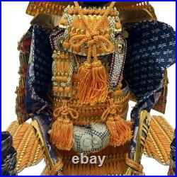 Japanese Samurai Armor Kyugetsu Yoroi Doll Set with Kabuto Ningyo Japan Vintage