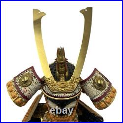 Japanese Samurai Armor Kyugetsu Yoroi Doll Set with Kabuto Ningyo Japan Vintage