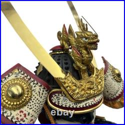 Japanese Samurai Armor Kyugetsu Yoroi Doll Set with Kabuto Ningyo Japan Vintage