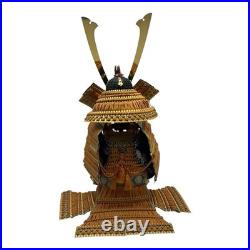 Japanese Samurai Armor Kyugetsu Yoroi Doll Set with Kabuto Ningyo Japan Vintage