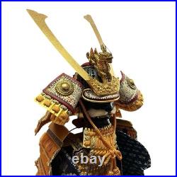 Japanese Samurai Armor Kyugetsu Yoroi Doll Set with Kabuto Ningyo Japan Vintage