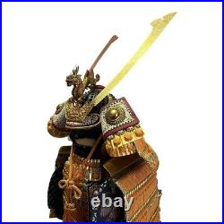Japanese Samurai Armor Kyugetsu Yoroi Doll Set with Kabuto Ningyo Japan Vintage