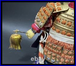 Japanese Samurai Warrior Kimekomi Doll Momotaro Peach Boy H26cm 10.23 Vintage