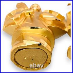Japanese Takasago Dolls Old Man Woman Elderly Couple Gold 24KGP Lucky Longevity