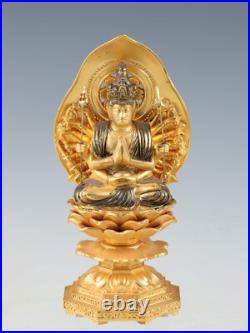 Japanese Vintage Buddhism -Senju Kannon Bodhisattva- High Quality Iron Figure