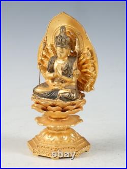 Japanese Vintage Buddhism -Senju Kannon Bodhisattva- High Quality Iron Figure