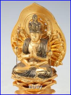 Japanese Vintage Buddhism -Senju Kannon Bodhisattva- High Quality Iron Figure