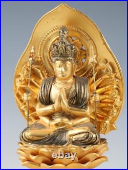 Japanese Vintage Buddhism -Senju Kannon Bodhisattva- High Quality Iron Figure