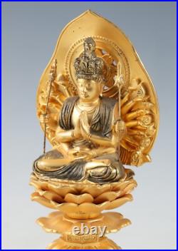 Japanese Vintage Buddhism -Senju Kannon Bodhisattva- High Quality Iron Figure