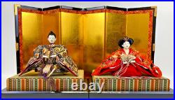 Japanese Vintage Hina Dolls Emperor Empress Artisan Craft Tradition History Cult