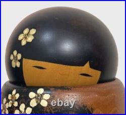 Japanese Vintage Kokeshi Doll Spring Girl by Usaboro