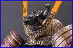 Japanese Vintage Samurai Early-generation Small Metal Figure Tsushima Shogun