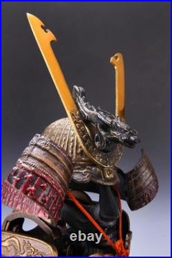 Japanese Vintage Samurai Early-generation Small Metal Figure Tsushima Shogun