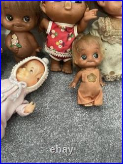 Japanese Vintage Sekiguchi Dolls 8 pcs Soft Vinyl 1970
