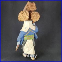 Japanese Vintage Wooden Doll Noh Kagura OHARAME Girl Doll NARA ITTOUBORI H24cm