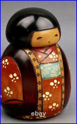 Japanese Vintage creative Kokeshi Doll by Master Sekiguchi Toshio