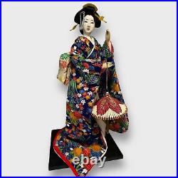 Japanese Vintage handmade Interior Doll Geisha with Umbrella