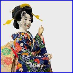 Japanese Vintage handmade Interior Doll Geisha with Umbrella