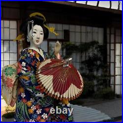 Japanese Vintage handmade Interior Doll Geisha with Umbrella