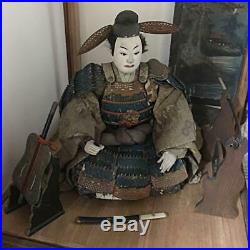 Japanese tradition antique Vintage samurai Warrior doll Figure Very rare japan
