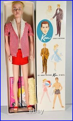 KEN DOLL Mattel Vintage #750 Flocked Blonde Hair in Original 1961 Box