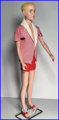 KEN DOLL Mattel Vintage #750 Flocked Blonde Hair in Original 1961 Box
