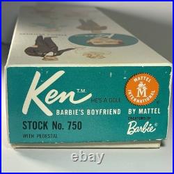 KEN DOLL Mattel Vintage #750 Flocked Blonde Hair in Original 1961 Box
