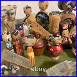 KOKESHI Japanese Vintage Wooden Doll Creative set of 40 Lot Bulk 3m-18cm