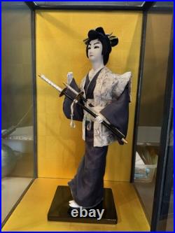 Kabuki Actor Japanese Theatre Period Doll Antique 15 Case Included