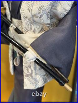 Kabuki Actor Japanese Theatre Period Doll Antique 15 Case Included