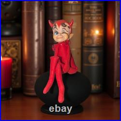 Kamar Japan Rubber Face Devil Plush Doll 15 Inches Kitschy Rare Collectible VTG